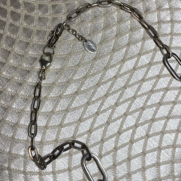 GLP Sterling Silver 925 Oval Link Necklace 16” w/ 1.5” Drop, 24.57g - Picture 12 of 12